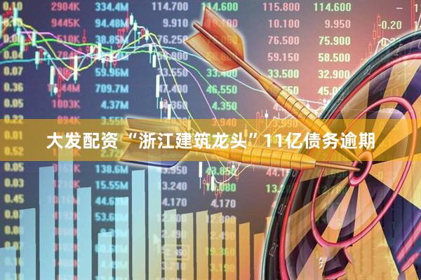 大发配资 “浙江建筑龙头”11亿债务逾期
